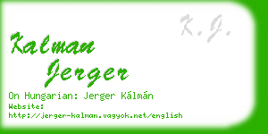 kalman jerger business card