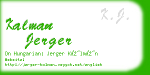kalman jerger business card
